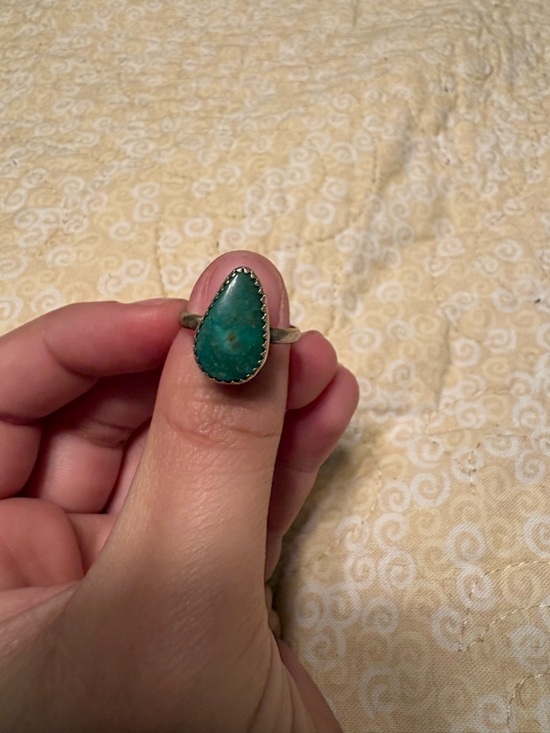 Jewelry - Turquoise Teardrop Sterling Silver Ring - Unbranded